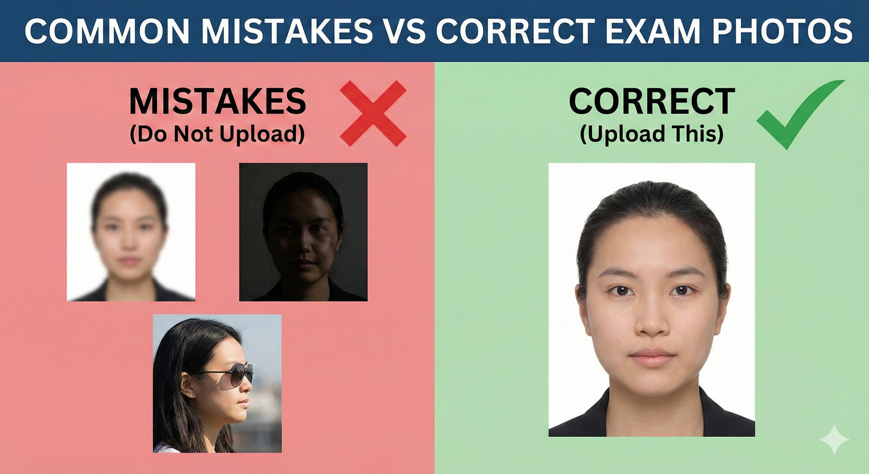 Common Mistakes While Uploading Exam Application Photos